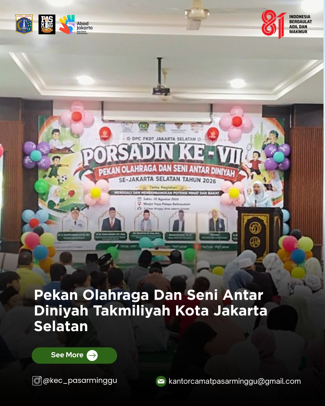 kegiatan-Pekan-Olahraga-dan-Seni-Antar-Diniyah-Takmiliyah-Kota-Administrasi-Jakarta-Selatan-yang-diselenggarakan-di-Masjid-Palapa-Baitussalam