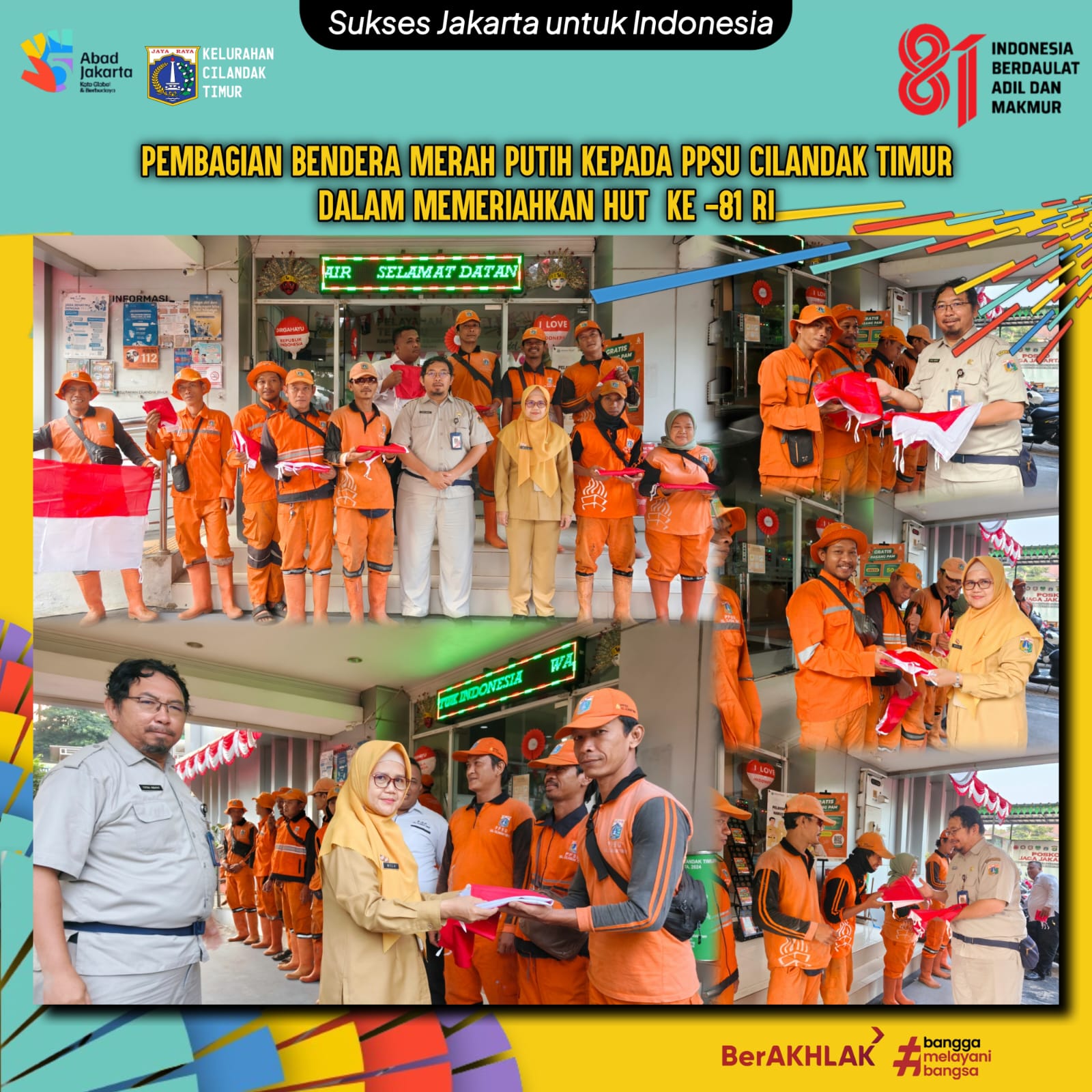 Semarakkan-HUT-RI-ke-81-Kelurahan-Cilandak-Timur-Bagikan-Bendera-Merah-Putih