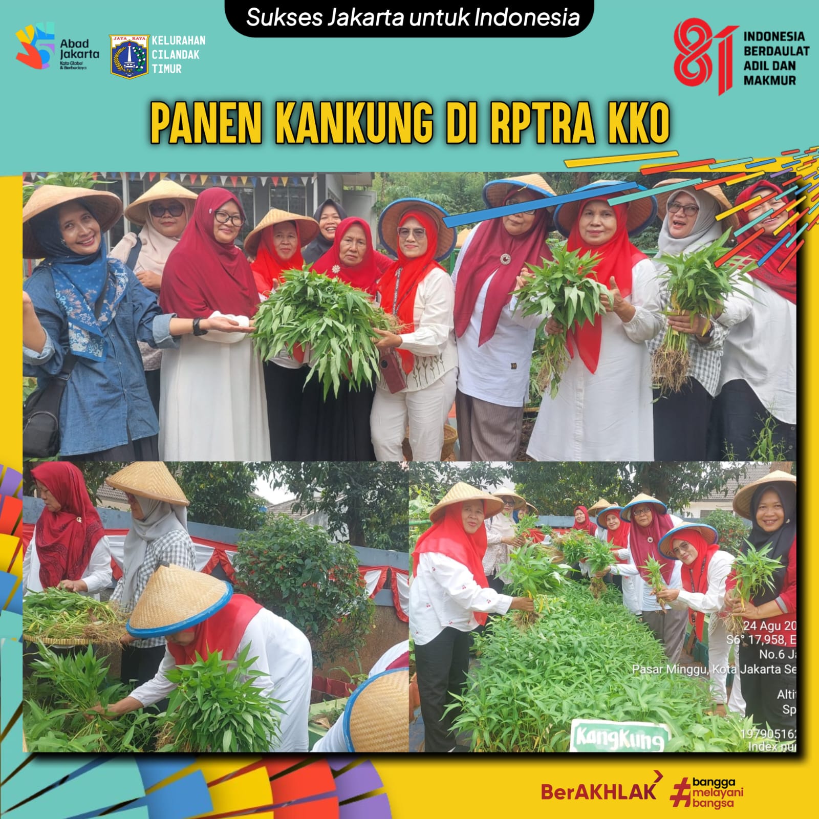 Usai-Pertemuan-Rutin-TP-PKK-Kelurahan-Cilandak-Timur-Panen-8-Kg-Kangkung-di-RPTRA-KKO