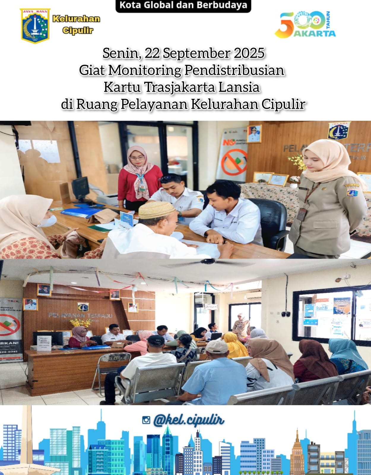 Pendistribusian-Kartu-Transjakarta-untuk-Lansia-Kelurahan-Cipulir