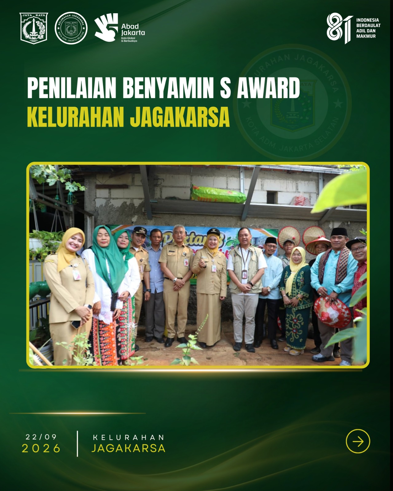 Penilaian-Benyamin-S-Award-Kelurahan-Jagakarsa