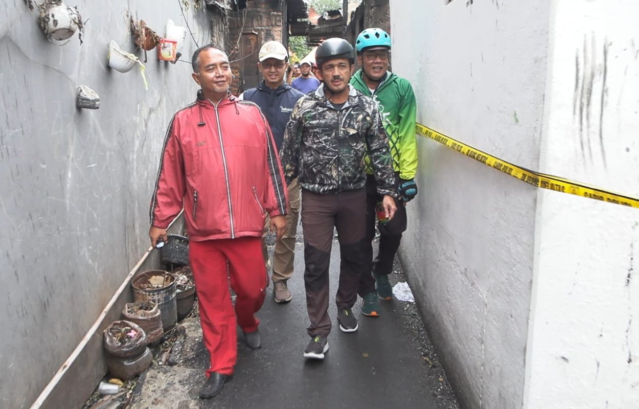Walikota M Anwar Pastikan Penyintas Kebakaran di Jalan Bangka III Tertangani Dengan Baik