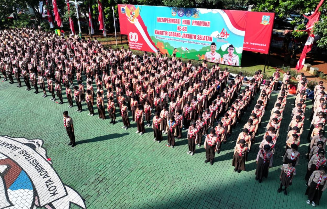 Kwarcab-Jaksel-Gelar-Upacara-Peringatan-Hari-Pramuka-ke-64