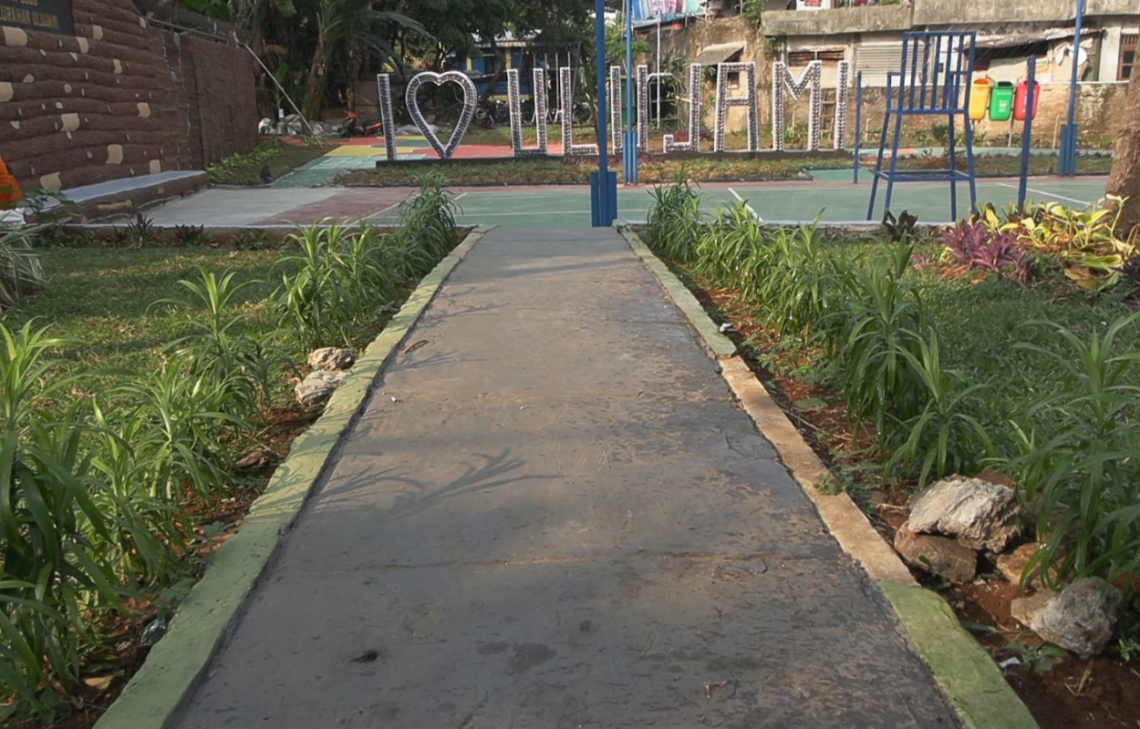 Kelurahan-Ulujami-Bangun-Taman-di-Jalan-Perdatam-VI