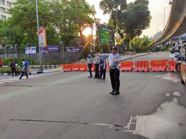 sudinhub-jaksel-jaga-enam-titik-sekitar-kantor-wali-kota-jaksel